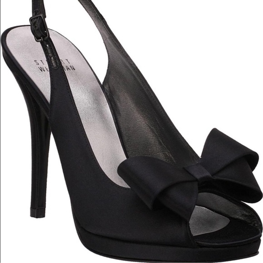 Stuart Weitzman Black Slingback Heels